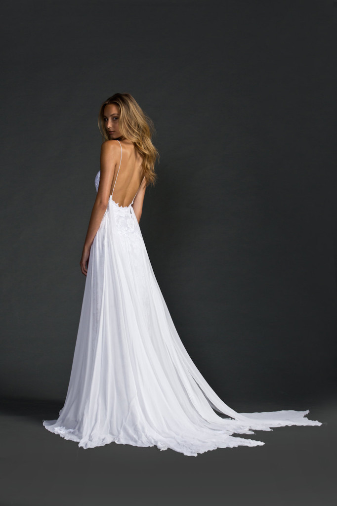 Silk Backless Wedding Dresses