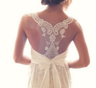 Wedding Dress With Lace Back