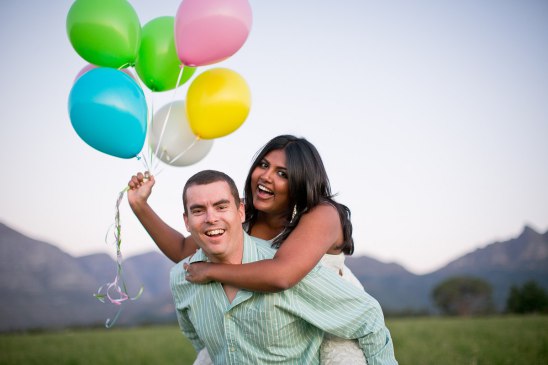 Whimsical Balloon-Themed Engagement Photo Shoot