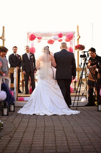 Nautical Wedding in Navy Blue and Pink