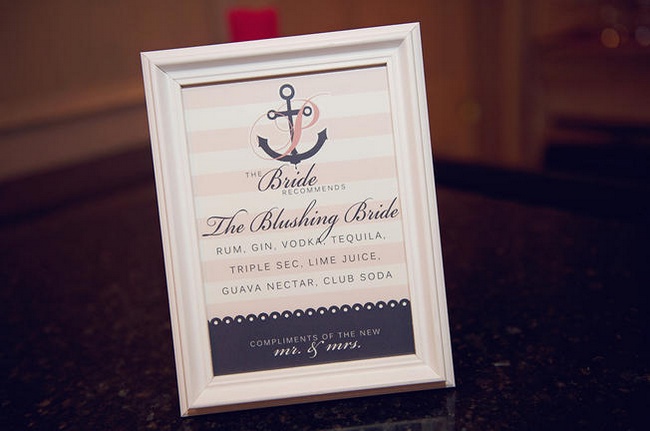 Nautical Wedding in Navy Blue and Pink