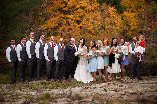 Red and Blue Rustic DIY Wedding