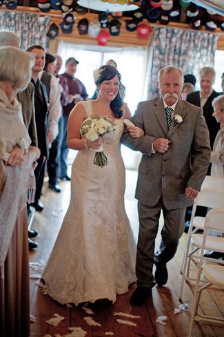 Red and Blue Rustic DIY Wedding