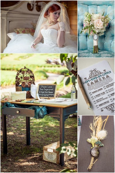 Vintage Navy and Ivory DIY Wedding