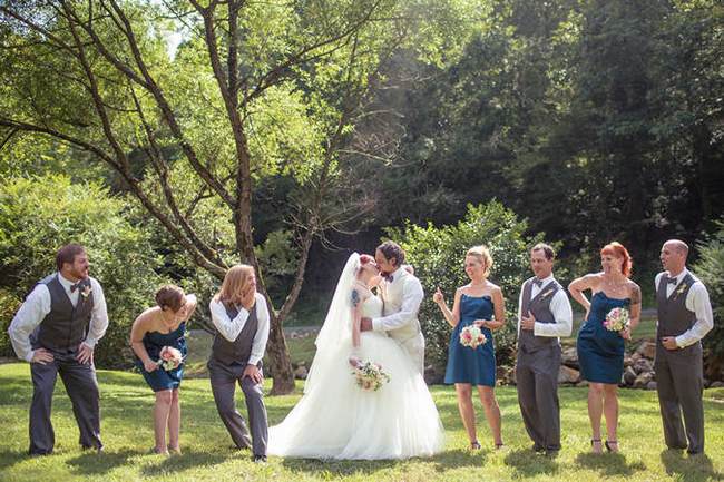 Vintage Navy and Ivory DIY Wedding