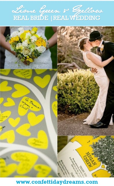 Lime Green and Yellow Real Bride