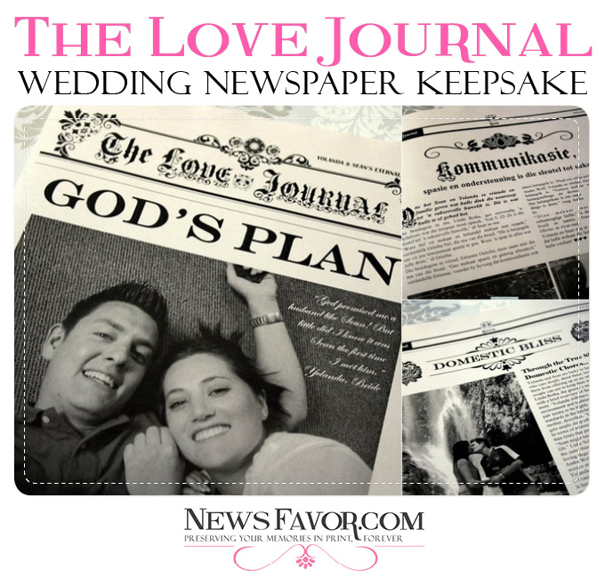 LoveJournalNewspaperWeddingKeepsake