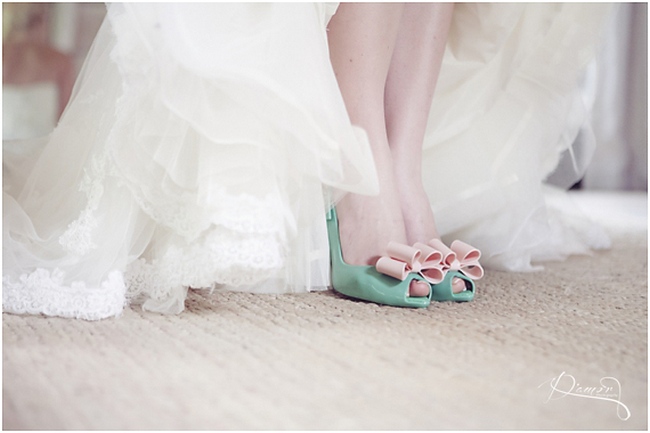 Romantic Peach and Mint Vintage Molenvliet Wedding