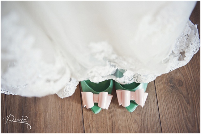 Romantic Peach and Mint Vintage Molenvliet Wedding