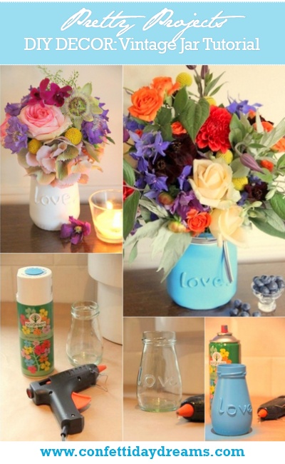 DIY Decor Vintage Style Jars