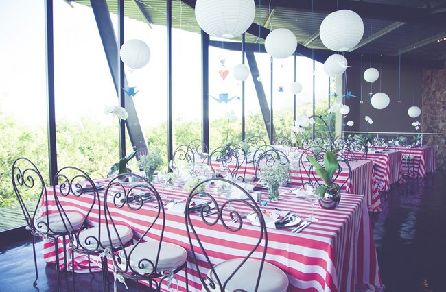 Red White & Aqua Carnival of Love {Real Wedding}