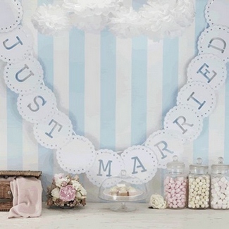 ConfettiDaydreams That Little Shop Give Away - Vintage Lace Just Married Bunting