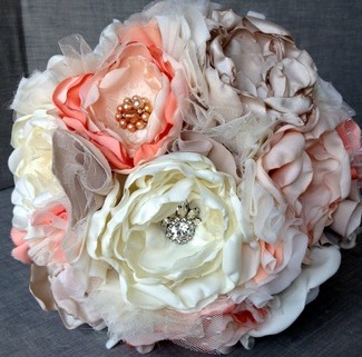 Heirloom Bouquet - Vintage Romance Fabric Flower Bouquet