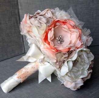 Heirloom Bouquet - Vintage Romance Fabric Flower Bouquet