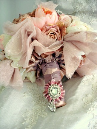 Heirloom Vintage Button Brooch Bouquet