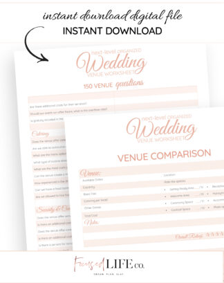 Wedding Venue Checklist PDF Download