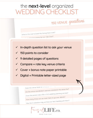 Wedding Venue Checklist 