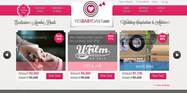 YesBabyDaily Wedding Deals South Africa