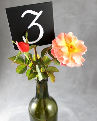 Chalkboard Wedding Table Number Stakes