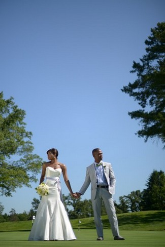 Citrus & Navy Country Club Wedding Shoot