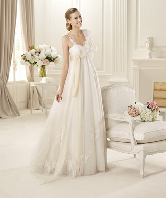 One shoulder wedding clearance dress