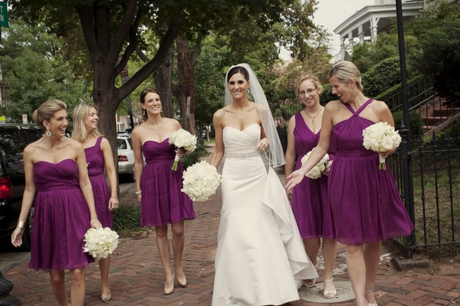 Elegant White Wedding Look