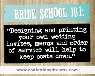 Real Bride Advice - Create your own stationery