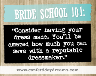 Real Bride Advice - Have your dress made