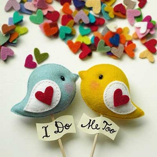 Love Bird Wedding Cupcake Toppers | Gifts Define