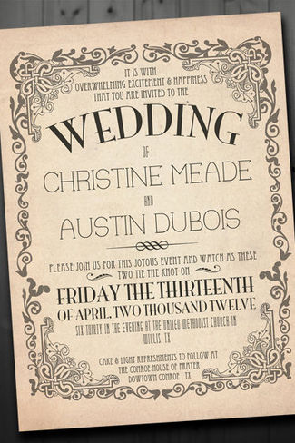 Best Vintage Wedding Invitations