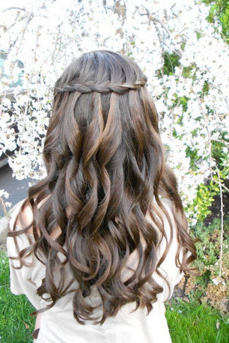 Waterfall Braided Wedding Hairstyles