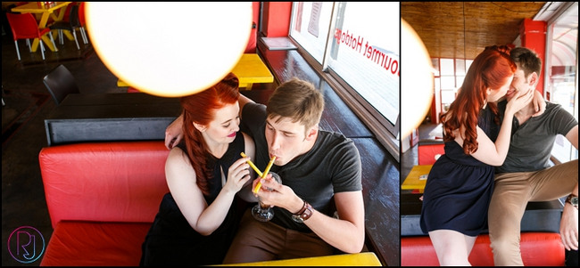 Fifties Style Diner Engagement Shoot