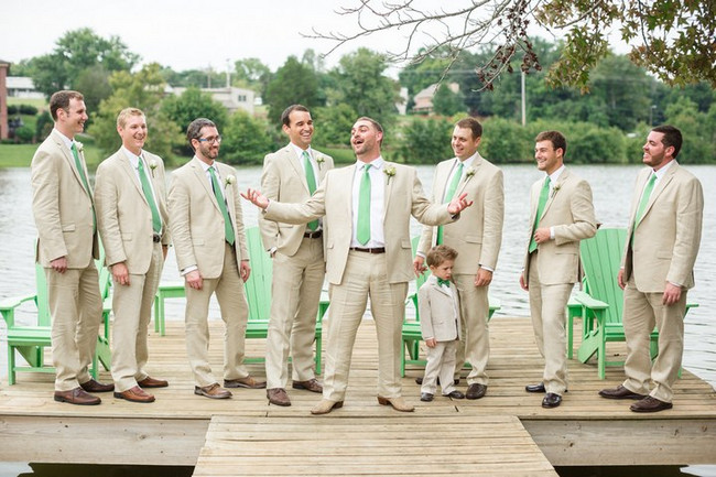 Green White Rustic Knoxville Outdoor Wedding