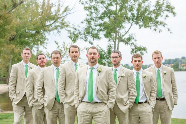 Green White Rustic Knoxville Outdoor Wedding