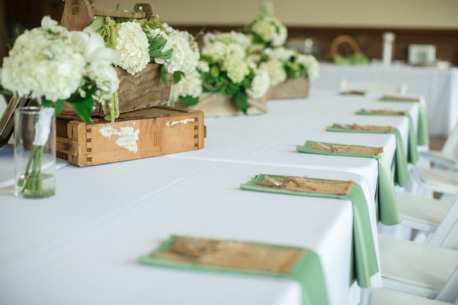 Green White Rustic Knoxville Outdoor Wedding