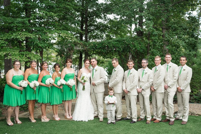 Green White Rustic Knoxville Outdoor Wedding