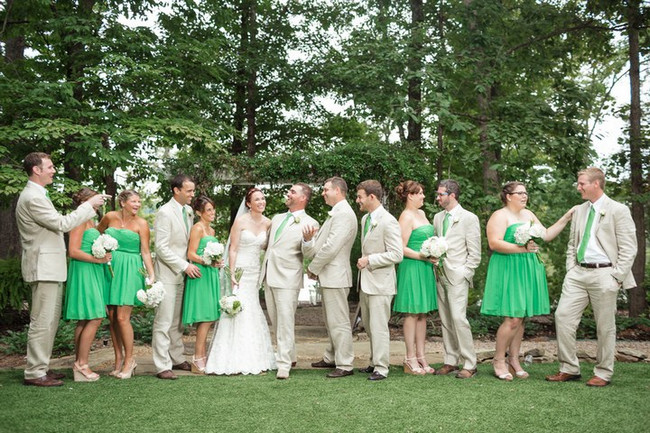 Green White Rustic Knoxville Outdoor Wedding