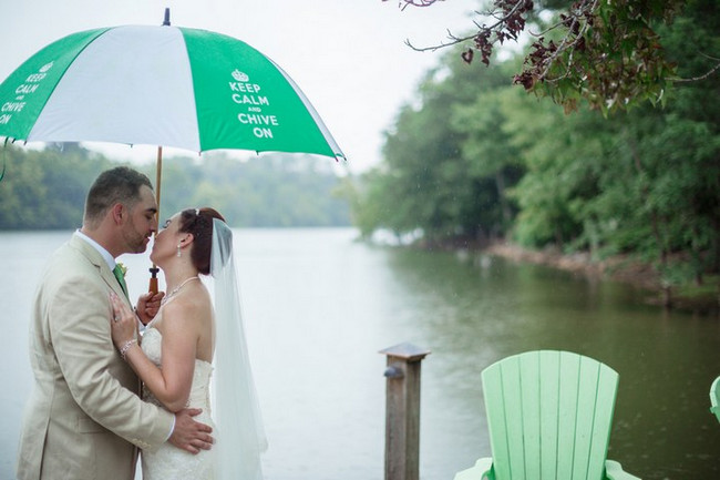 Green White Rustic Knoxville Outdoor Wedding