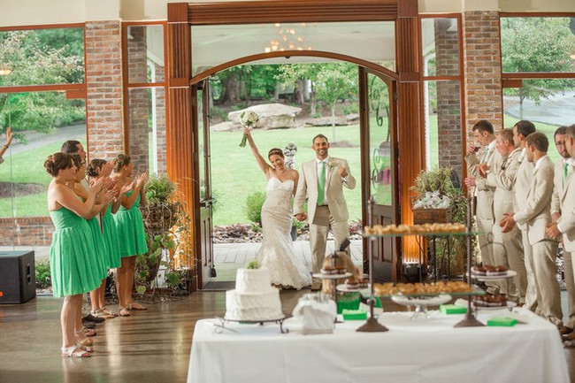 Green White Rustic Knoxville Outdoor Wedding