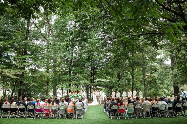 Green White Rustic Knoxville Outdoor Wedding