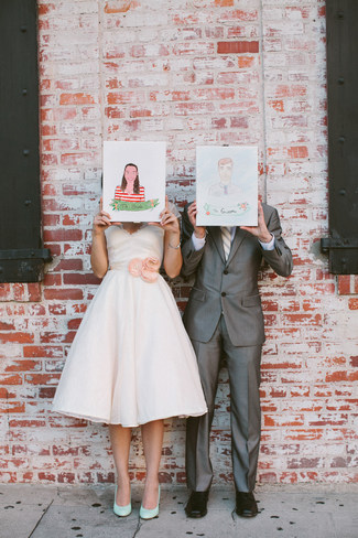 Mint & Coral Vintage Summer Wedding, Los Angeles