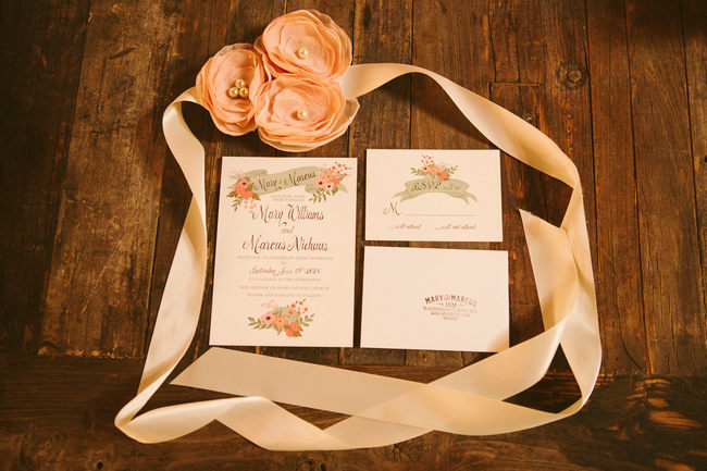 Mint & Coral Vintage Summer Wedding, Los Angeles