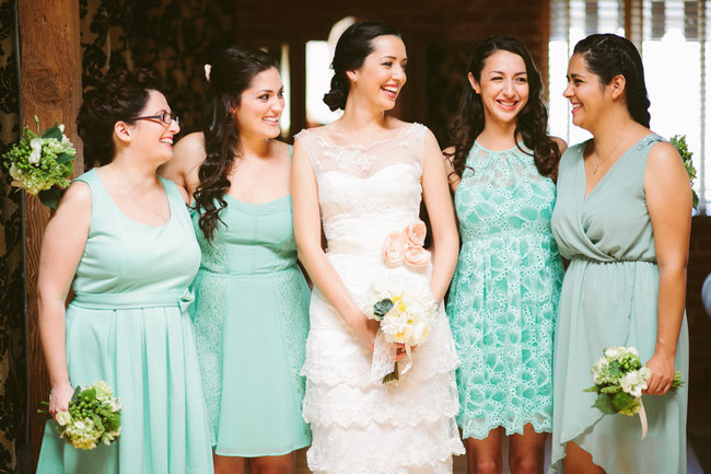 Mint & Coral Vintage Summer Wedding, Los Angeles