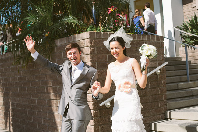 Mint & Coral Vintage Summer Wedding, Los Angeles