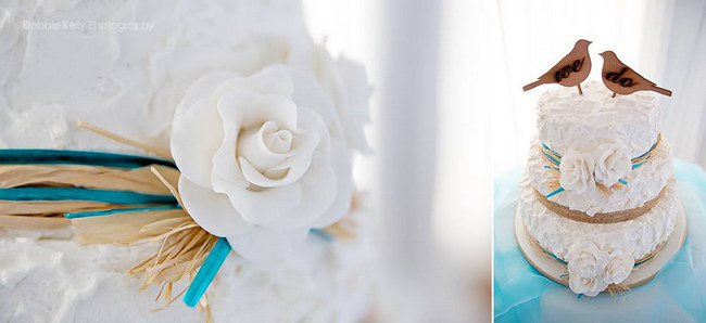 Turquoise & White Country Love Wedding, East London