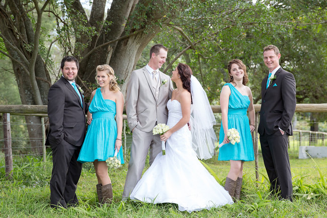 Turquoise & White Country Love Wedding, East London