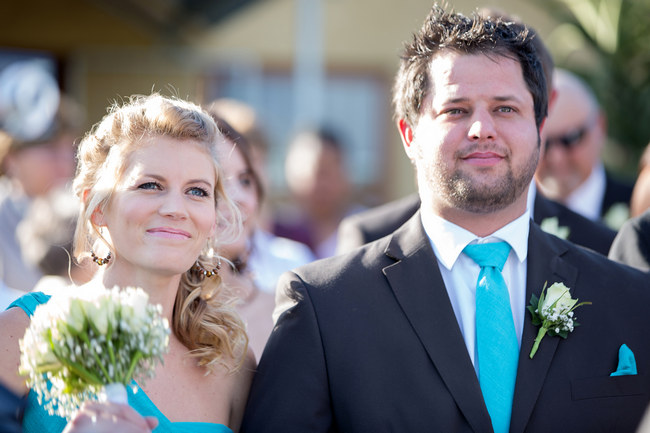 Turquoise & White Country Love Wedding, East London