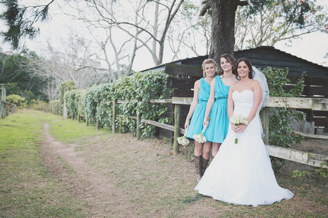 Turquoise & White Country Love Wedding, East London