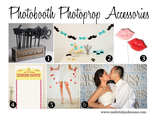 Unique Photobooth Photoprop Accessories | Wedding Trends
