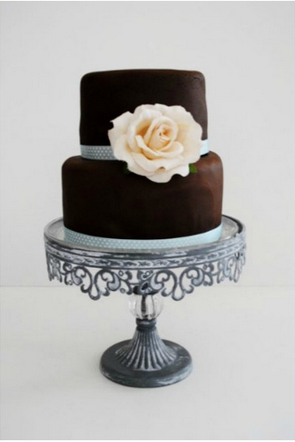 Vintage Chocolate Dream Wedding Cake by Le Petit Four